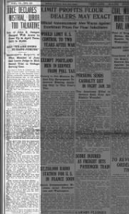 03 Feb 1918 Portland Sunday Telegram, p.1: Mistrial declared in  arson Case - John S. Jumper
