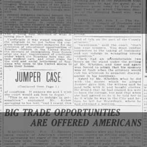 03 Feb 1918 Portland Sunday Telegram, p.3: continued Mistrial declared in Case - John S. Jumper