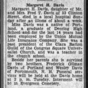 Obituary for Margaret H Darla